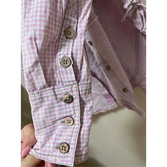 Free People Gingham Button Up and Cropped Bandeau Set Size S - Picture 5 of 7